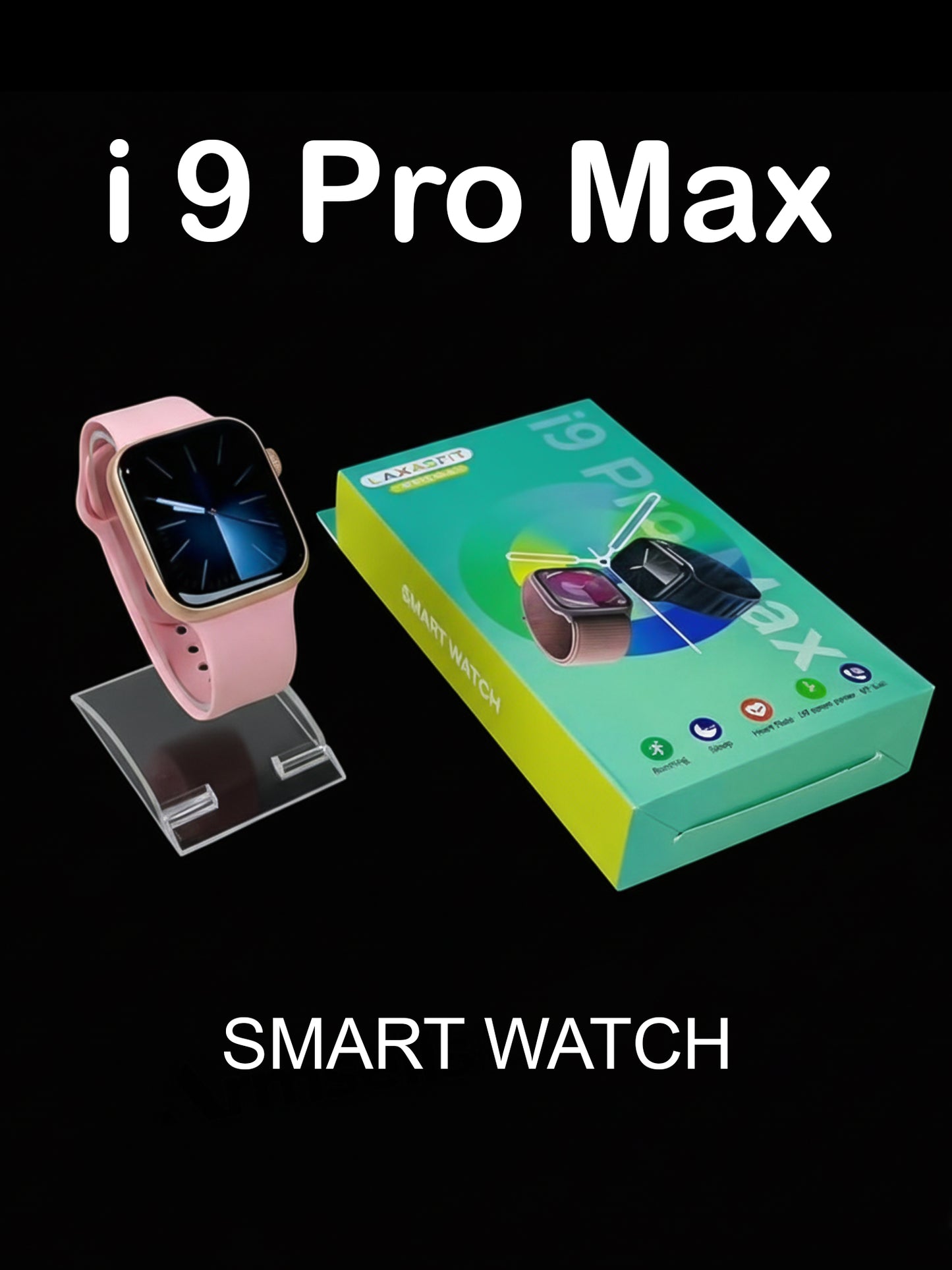 i 9 Pro Max Watch Pink Dial