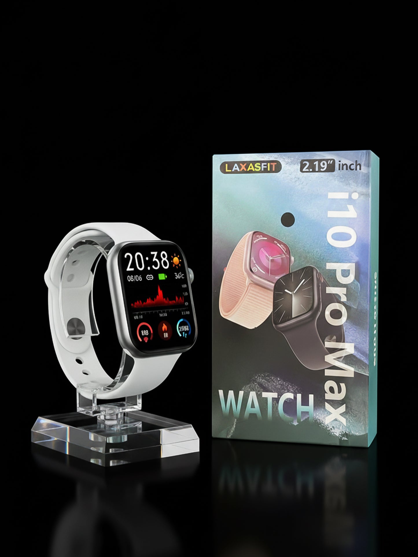 i 10 Pro Max Watch Silver Dial