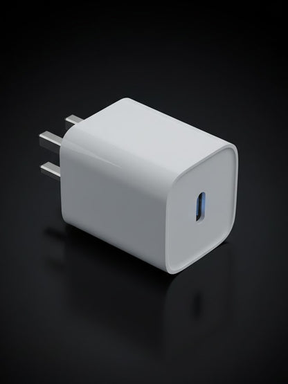 25W USB-C Wall Charger (3-Pin UK Plug) | High-Speed Power Adapter