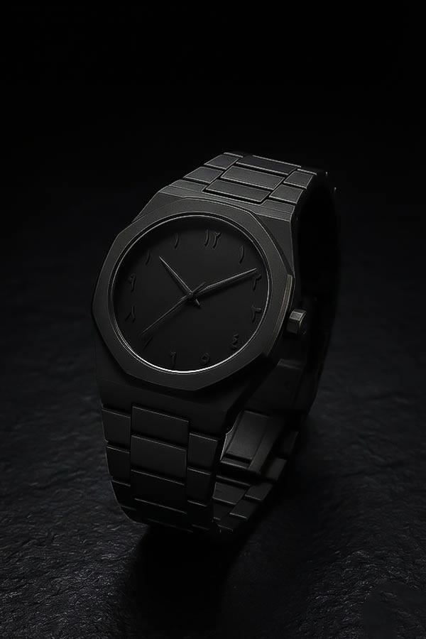 Black Arabic Aura Luxury Watch