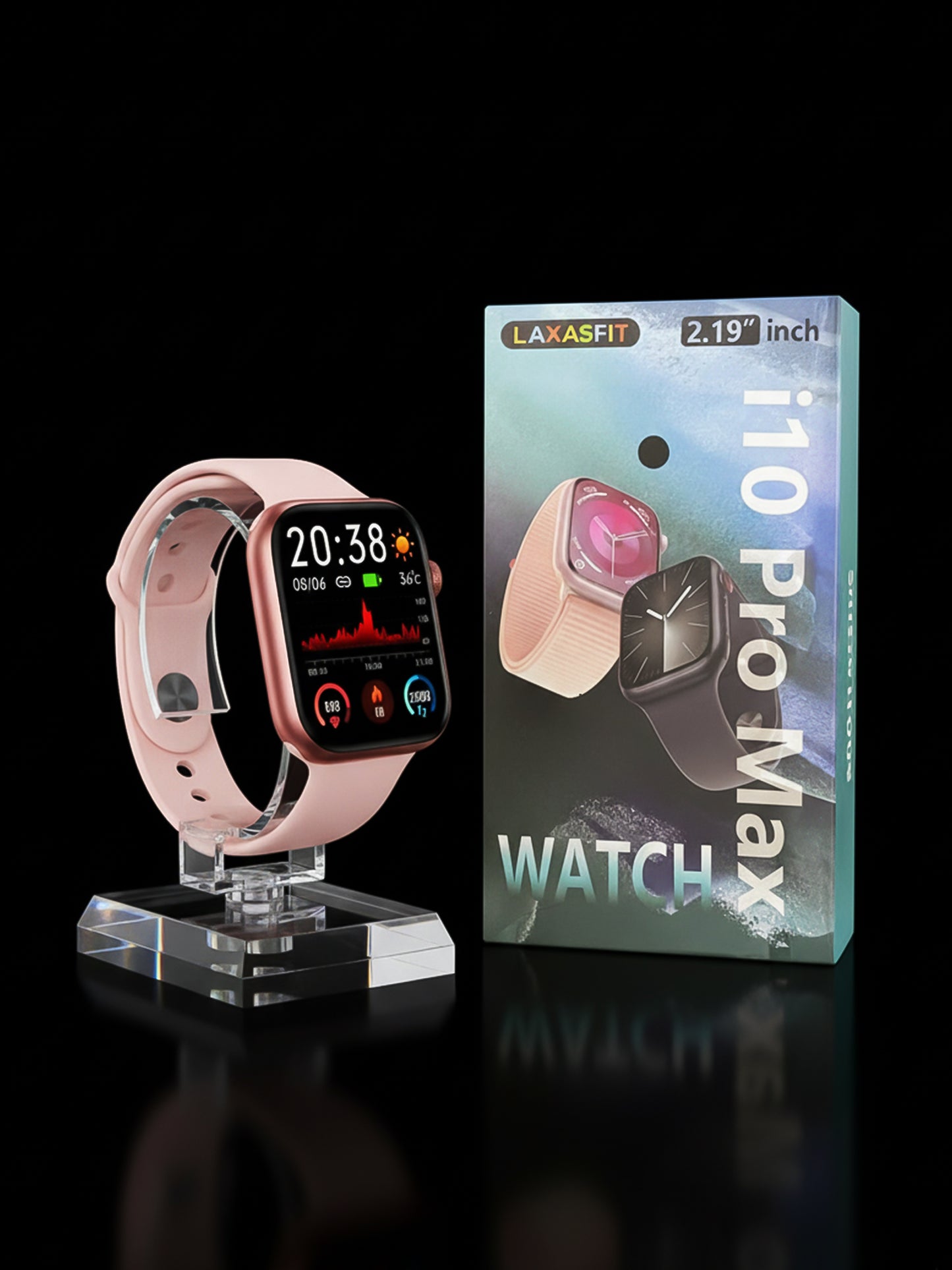 i 10 Pro Max Watch Pink Dial